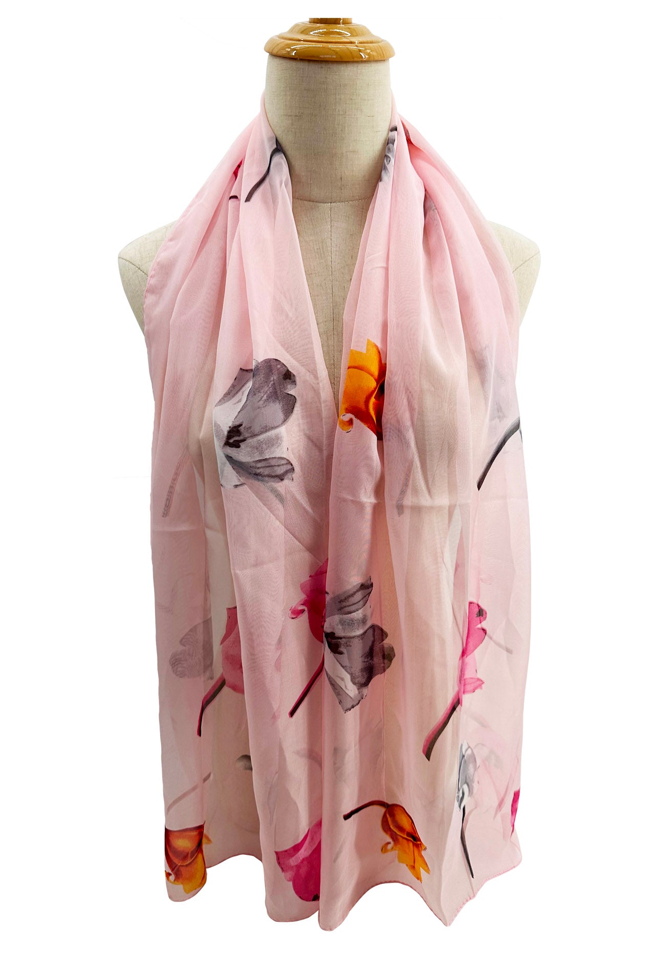 SF2333-830 Colourful Flowers Print Chiffon Scarf