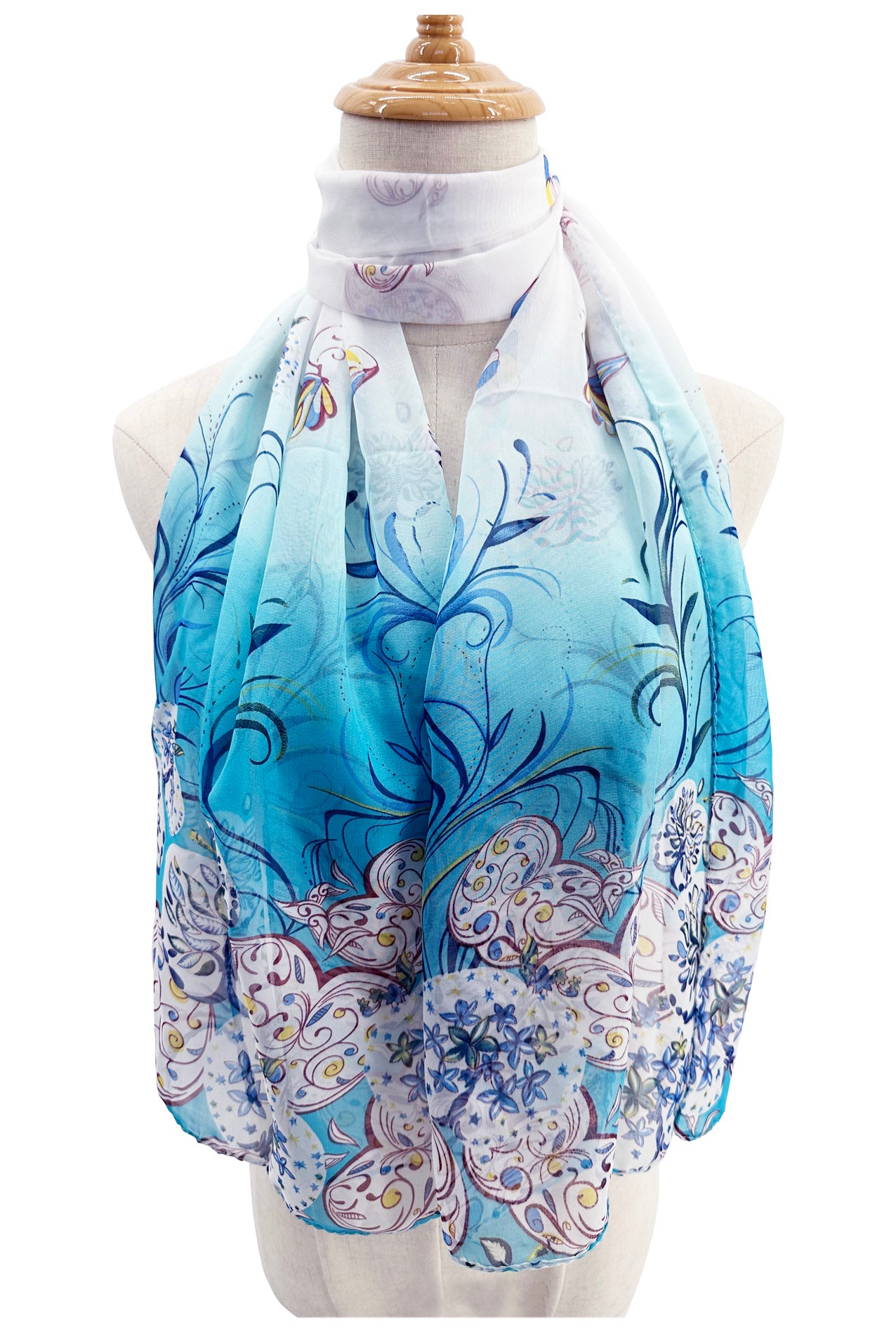 SF2333-834 Butterfly Garden Chiffon Scarves