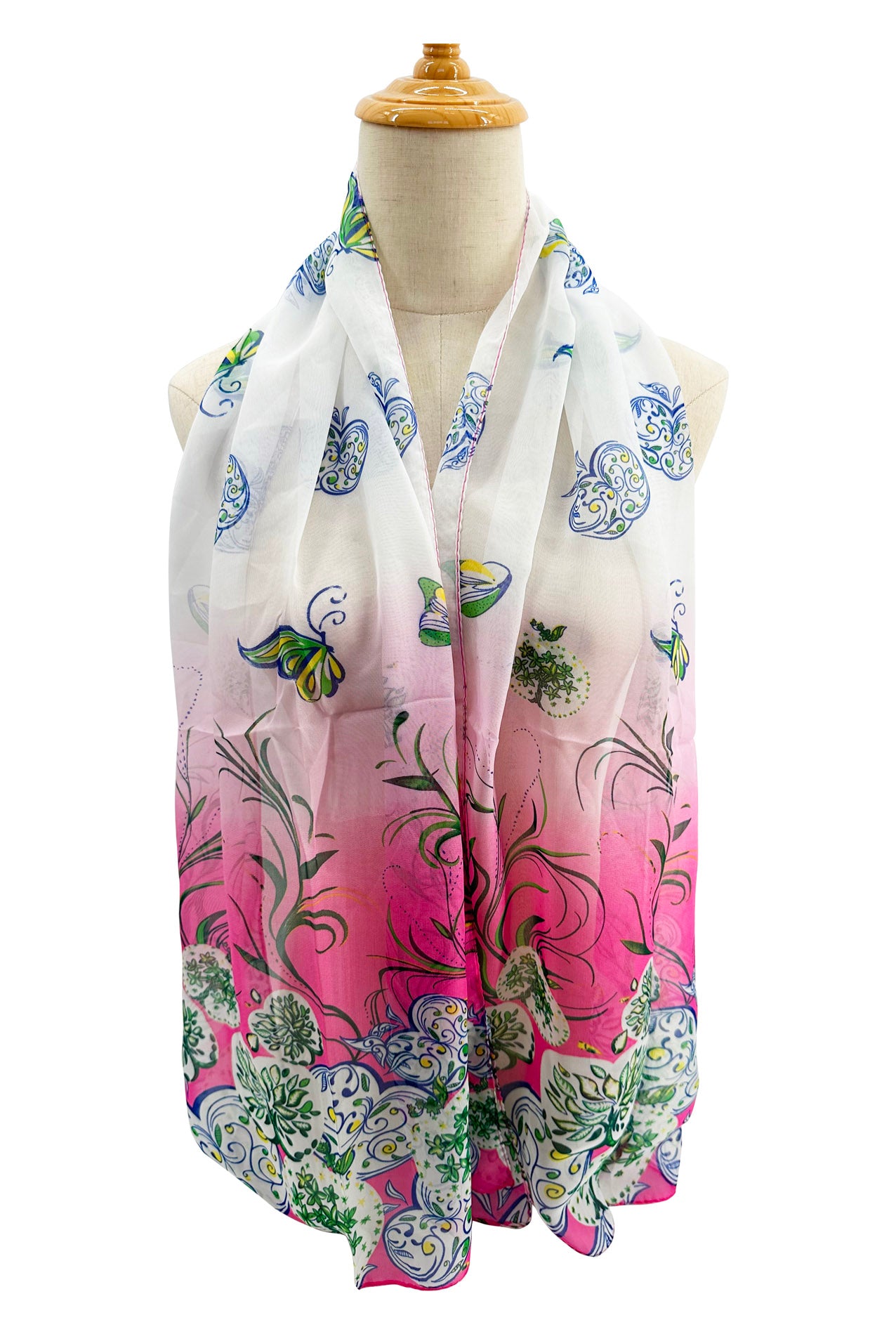 SF2333-834 Butterfly Garden Chiffon Scarves