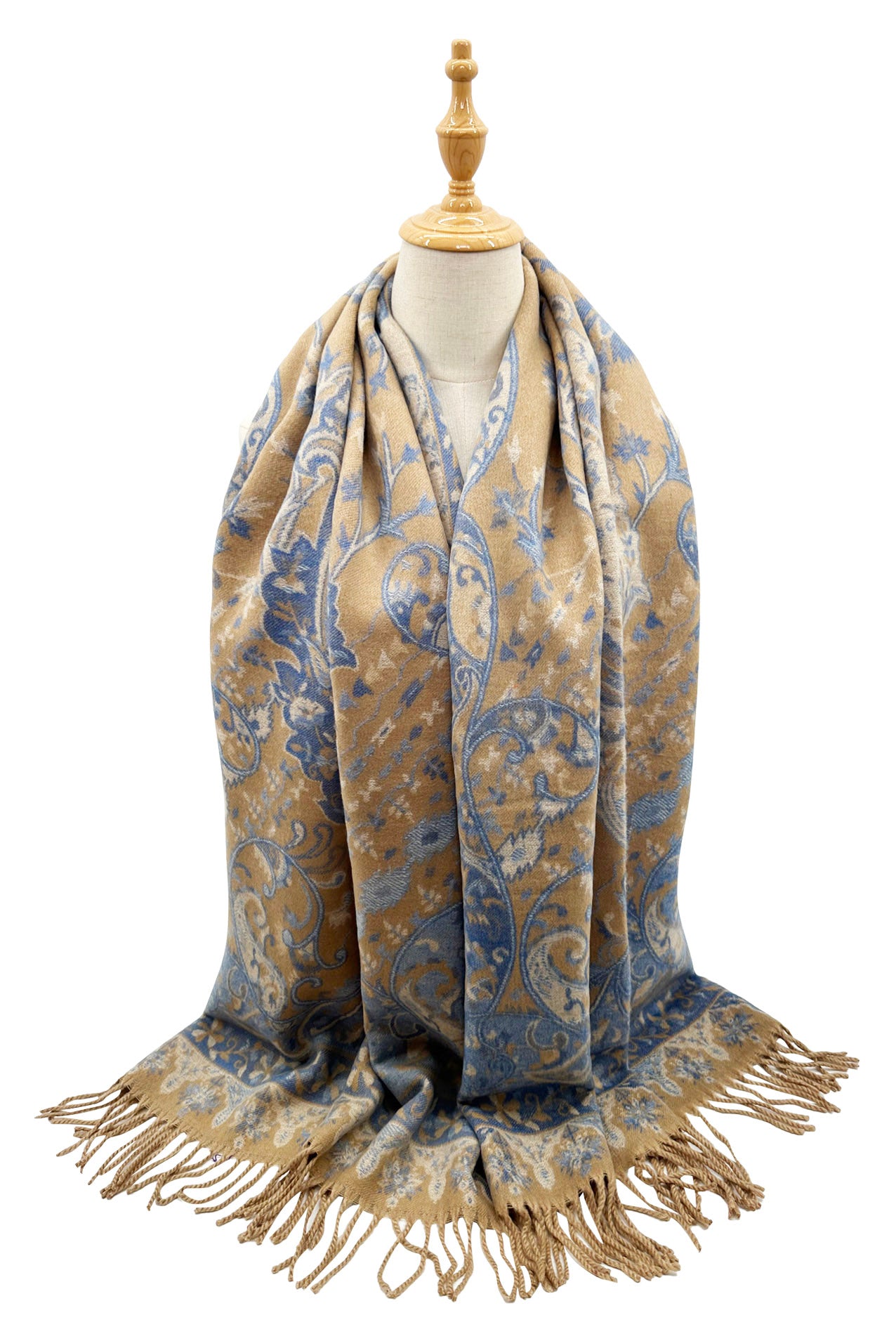 SF2333-946 Paisley Pattern Scarf with Tassels