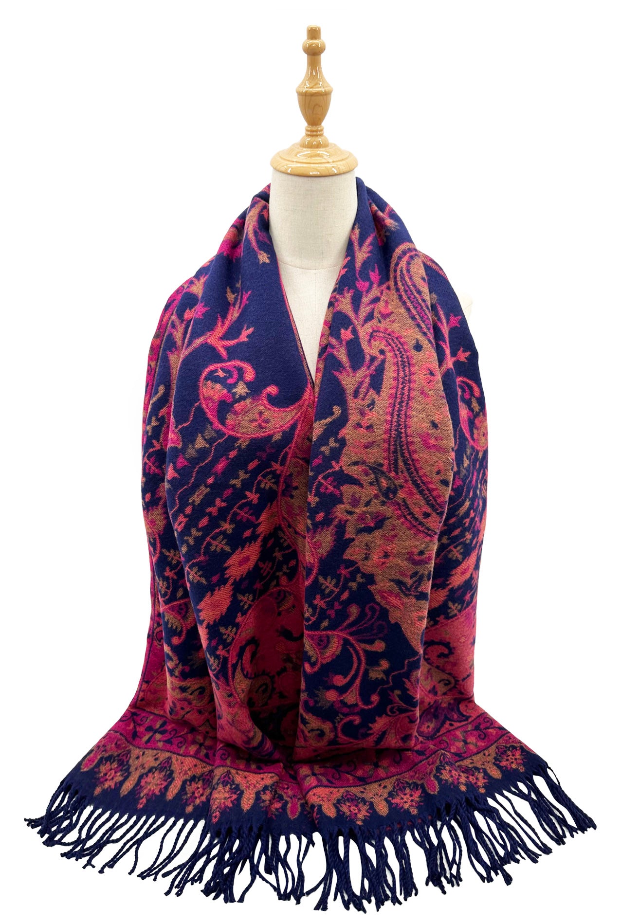 SF2333-946 Paisley Pattern Scarf with Tassels