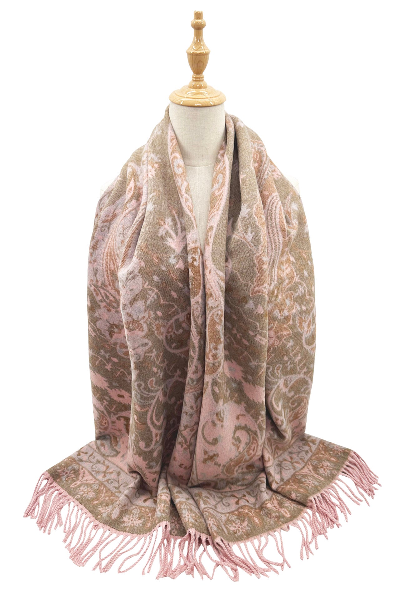 SF2333-946 Paisley Pattern Scarf with Tassels