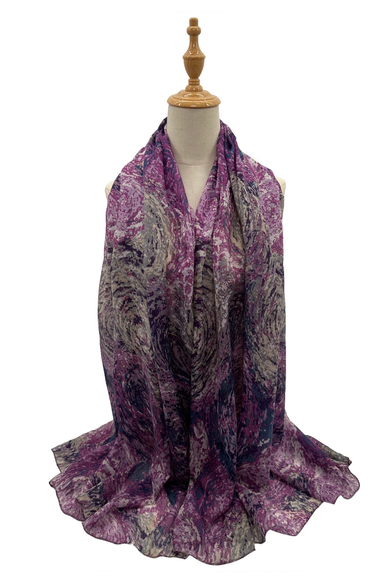 SF2368-950 Spiral Galaxies Pattern Cotton Mix Scarf