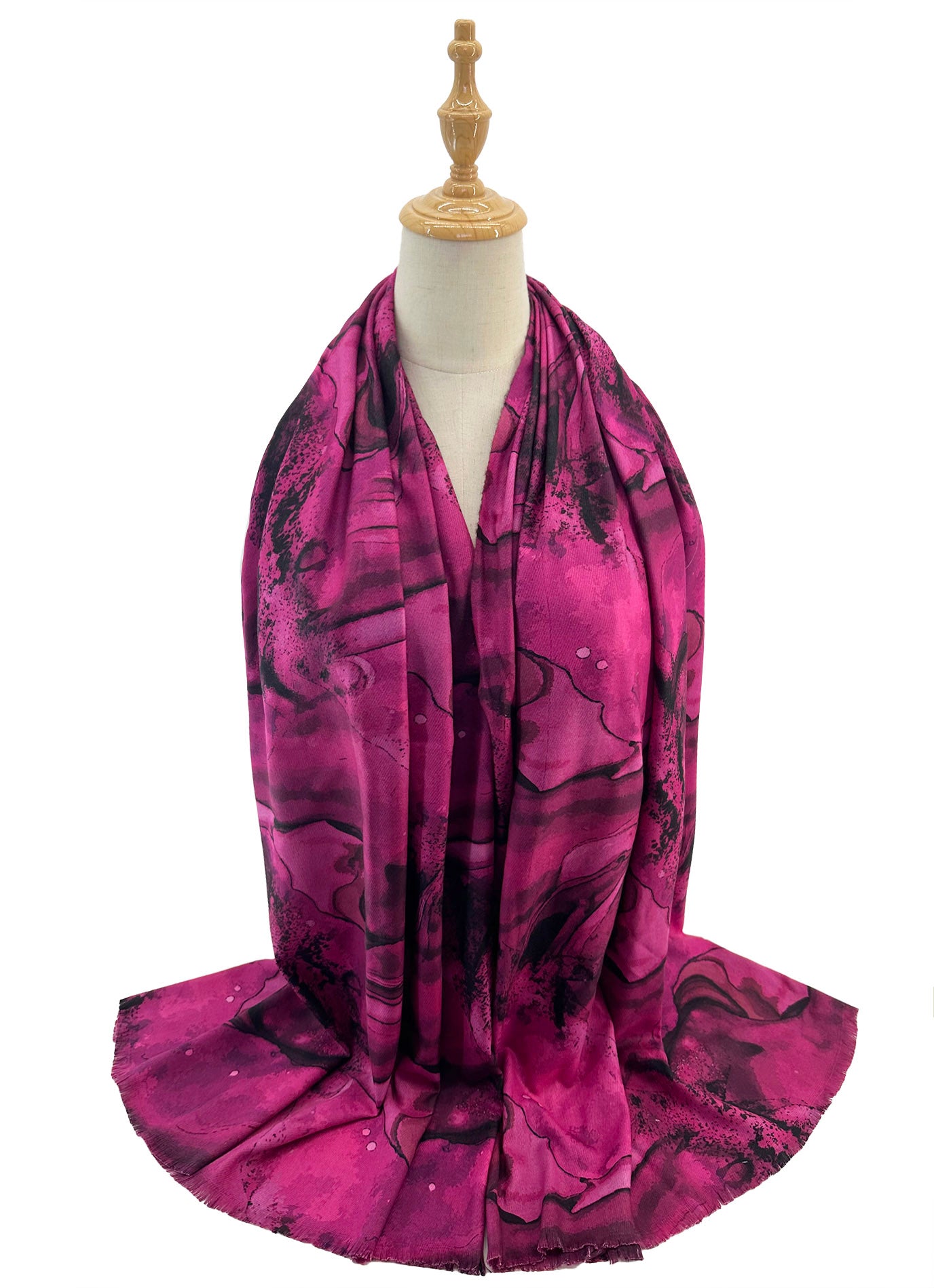 SF2411-111 Abstract Fluid Art Scarf Wrap