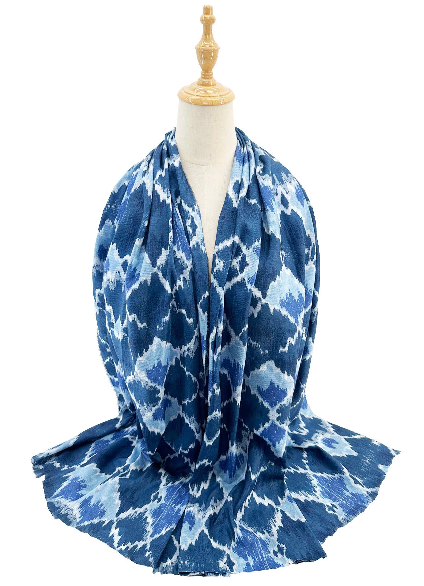 SF2411-128 Burning Ikat Print Scarf Wrap