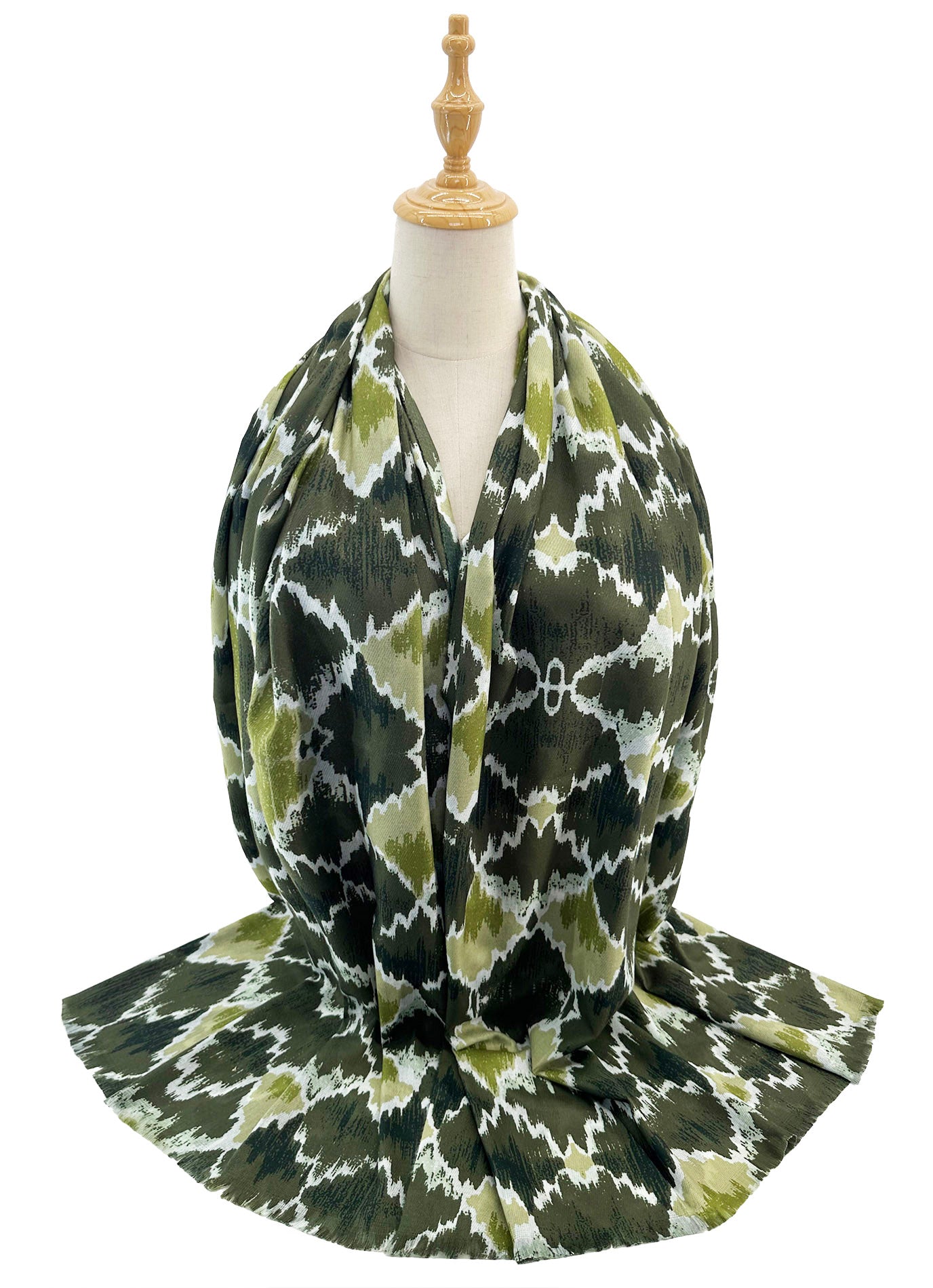 SF2411-128 Burning Ikat Print Scarf Wrap