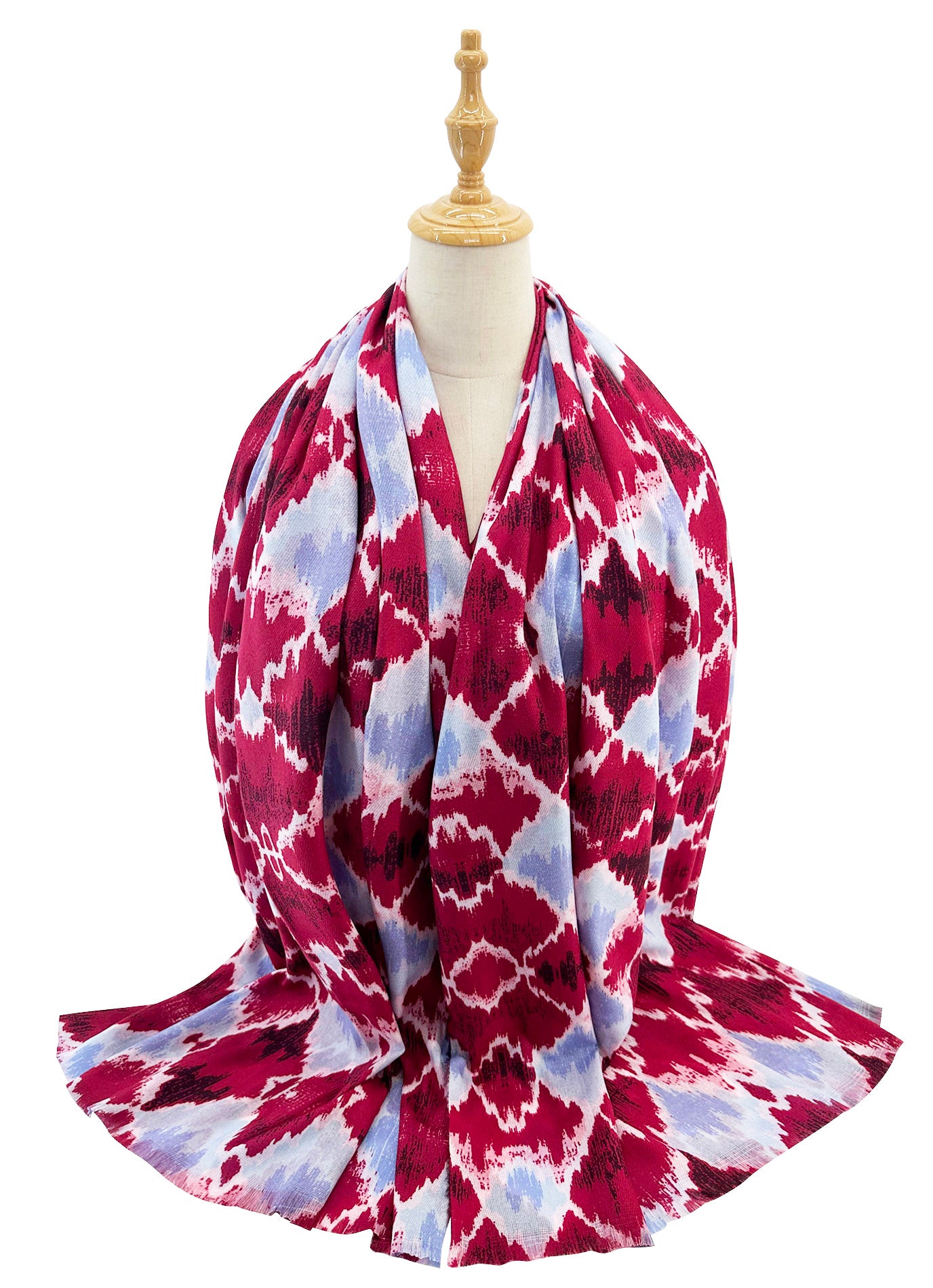 SF2411-128 Burning Ikat Print Scarf Wrap