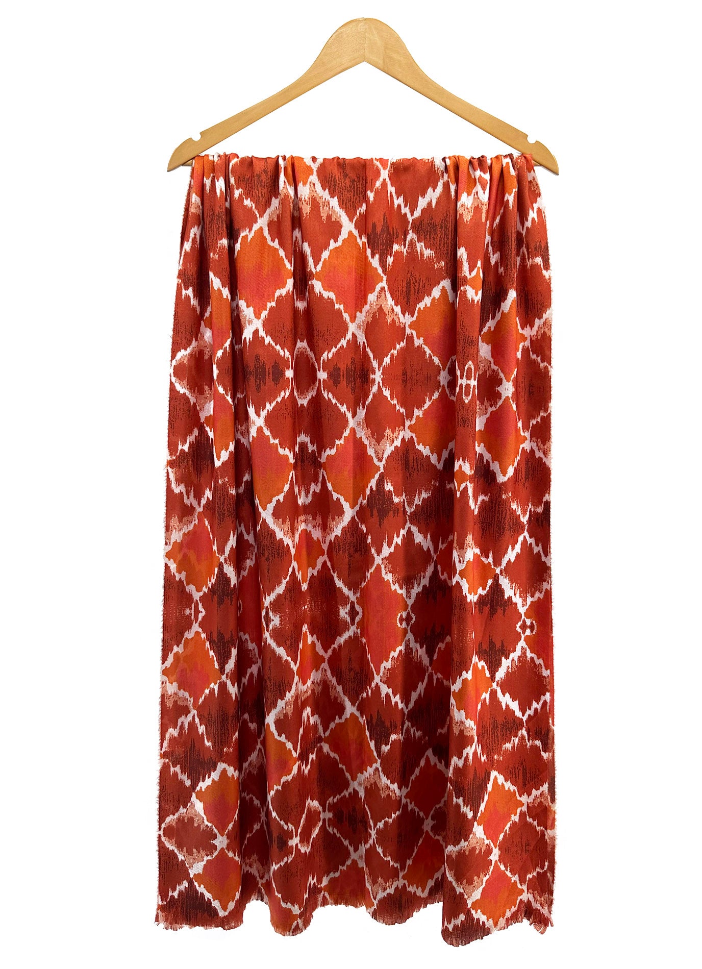 SF2411-128 Burning Ikat Print Scarf Wrap