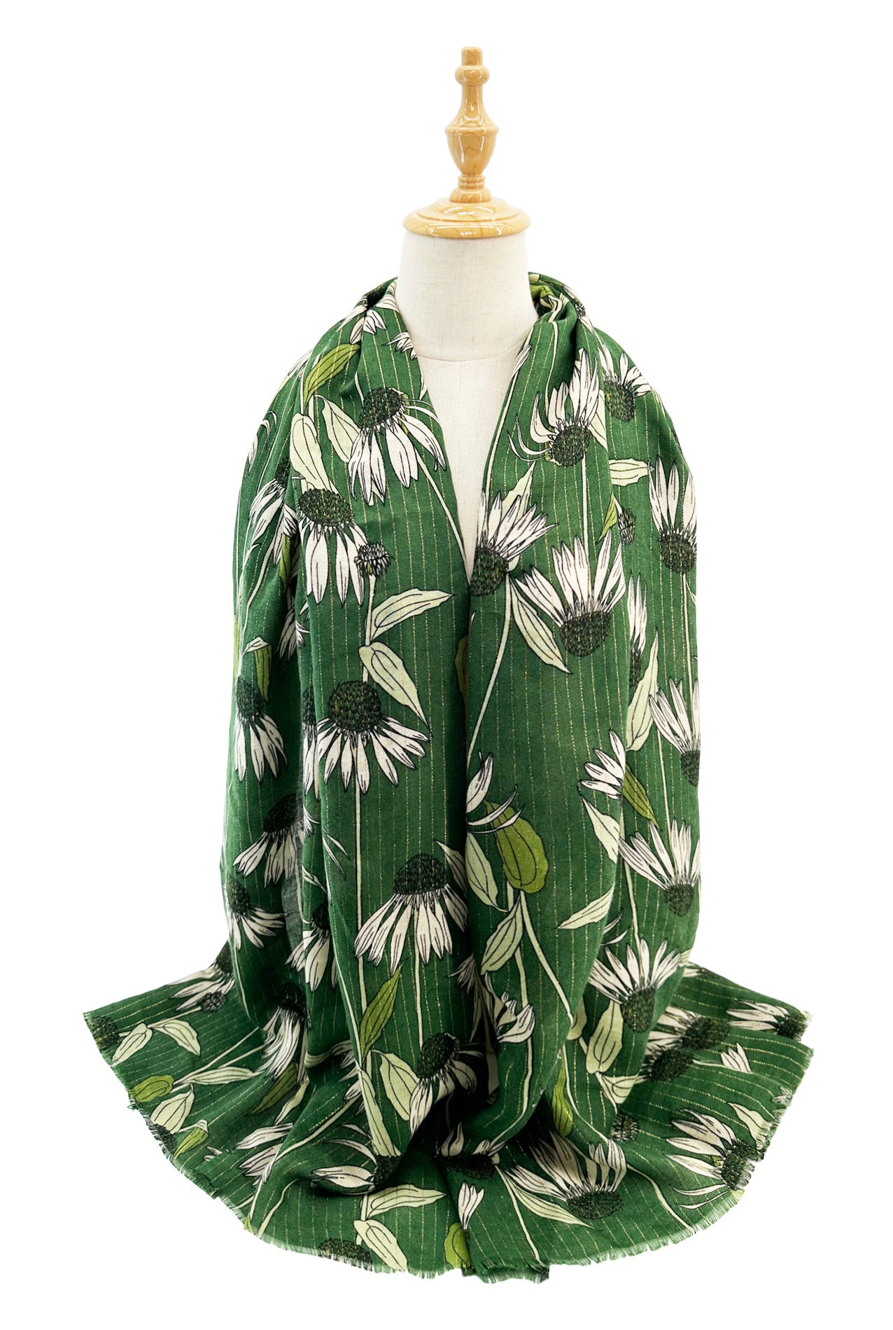 SF2411-143 Vibrant Cone Flower Print Scarf