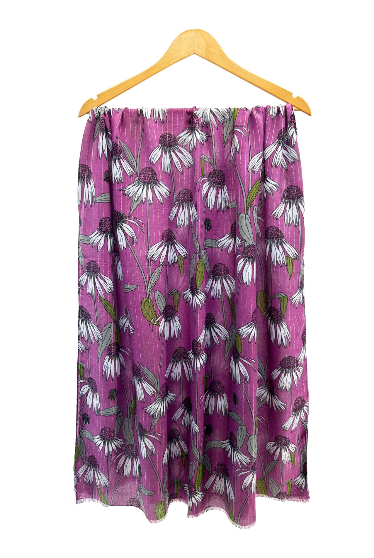 SF2411-143 Vibrant Cone Flower Print Scarf