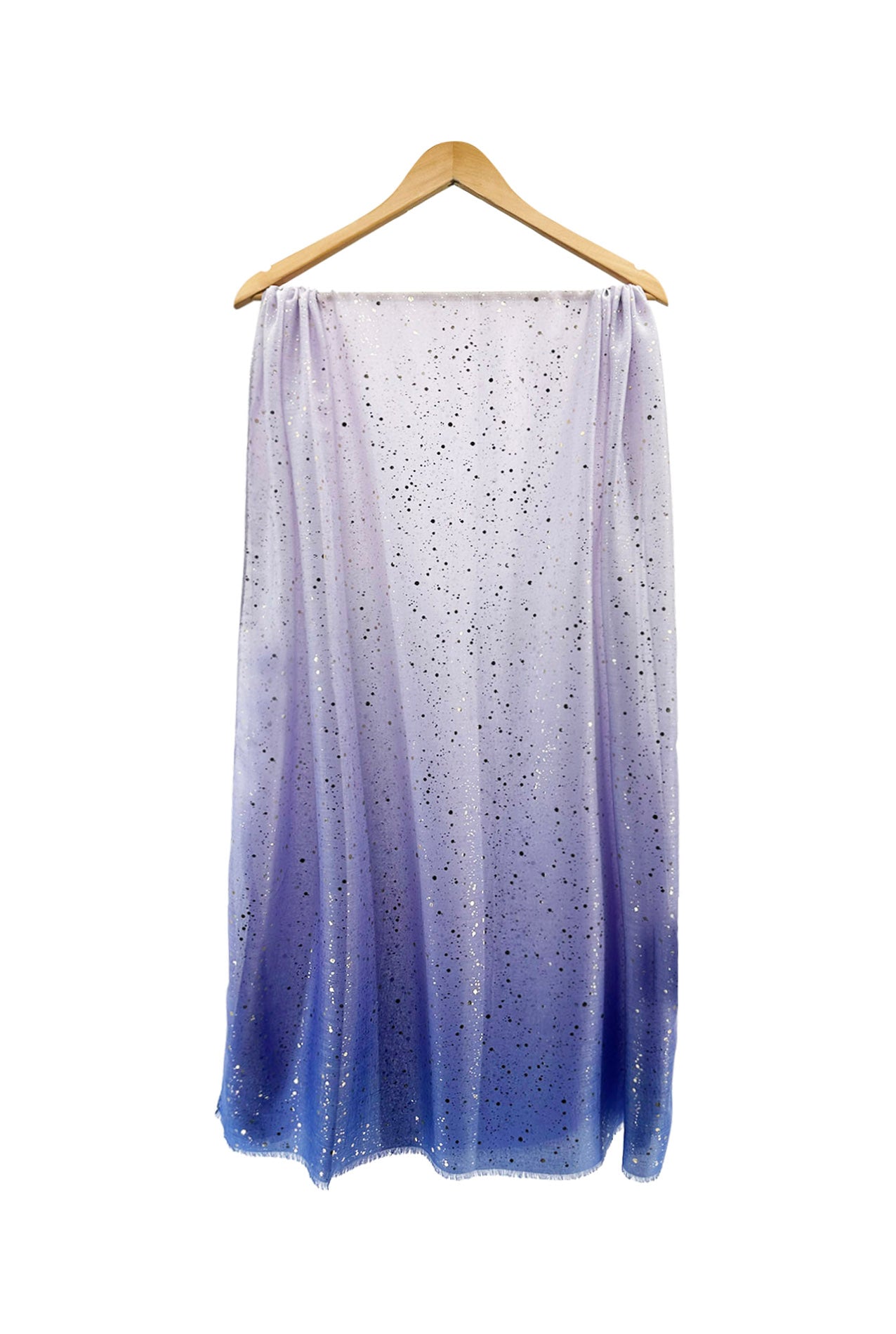 SF24110-025 Soft Shining Glittery Galaxy Design Cotton Mix Scarf