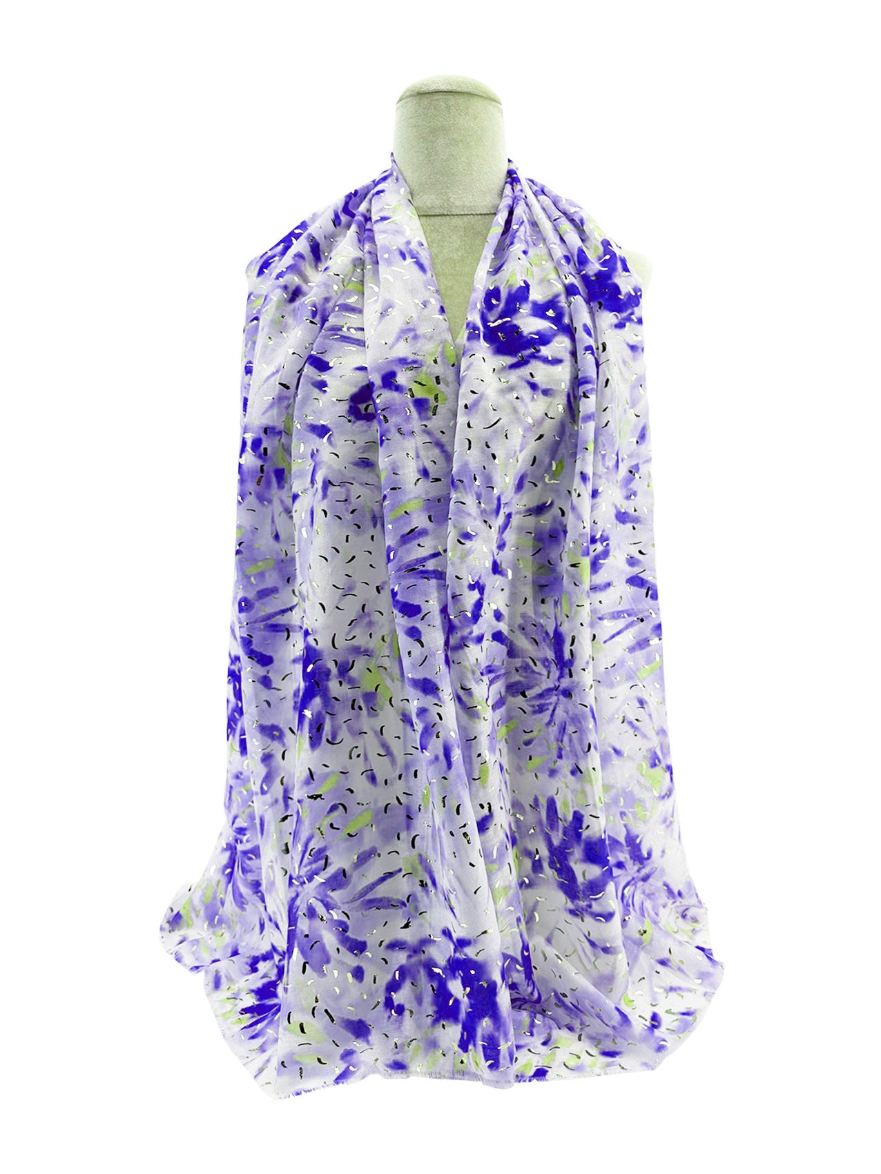 SF24110-029 Soft Tropical Scarf With A Touch of Glitter