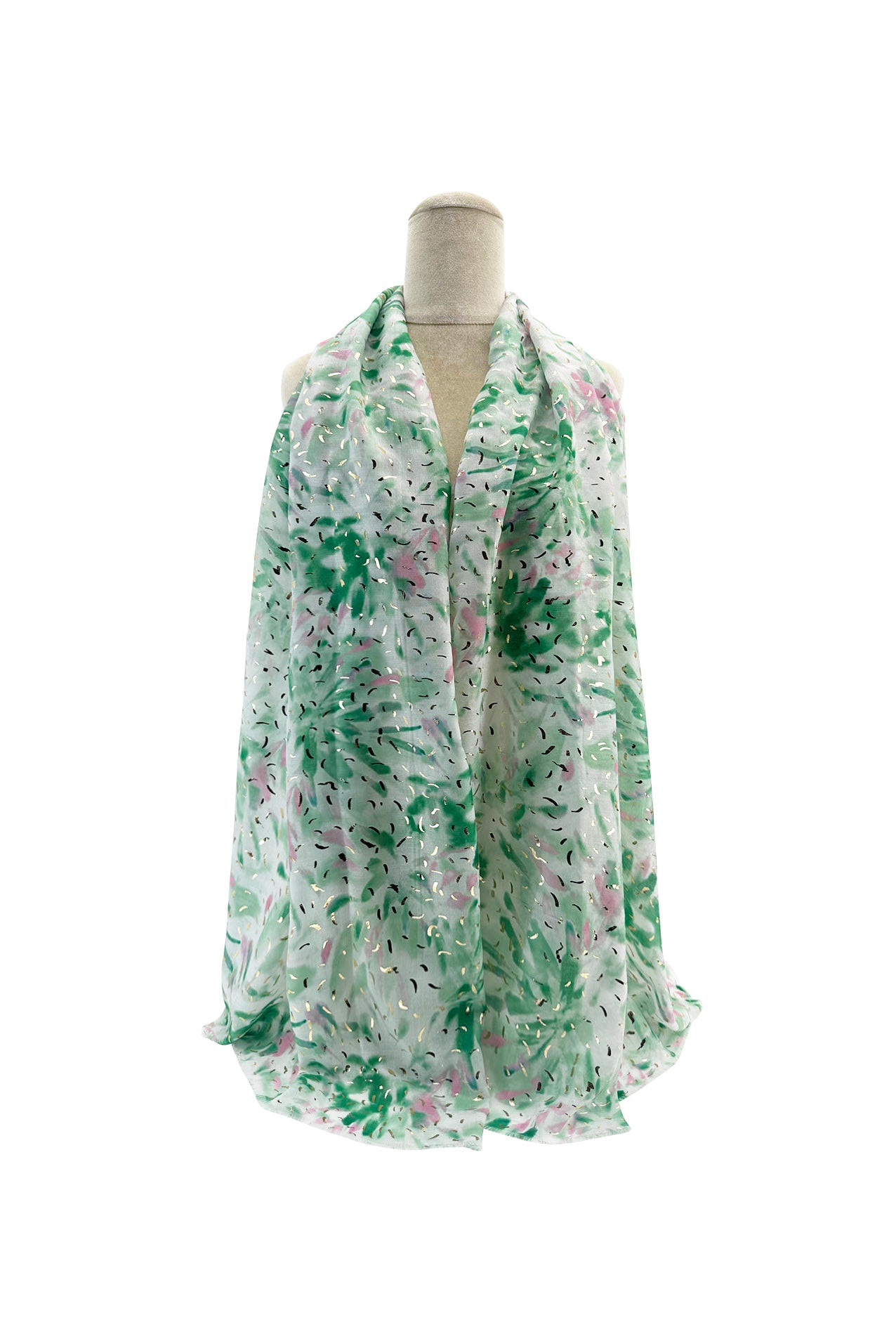 SF24110-029 Soft Tropical Scarf With A Touch of Glitter