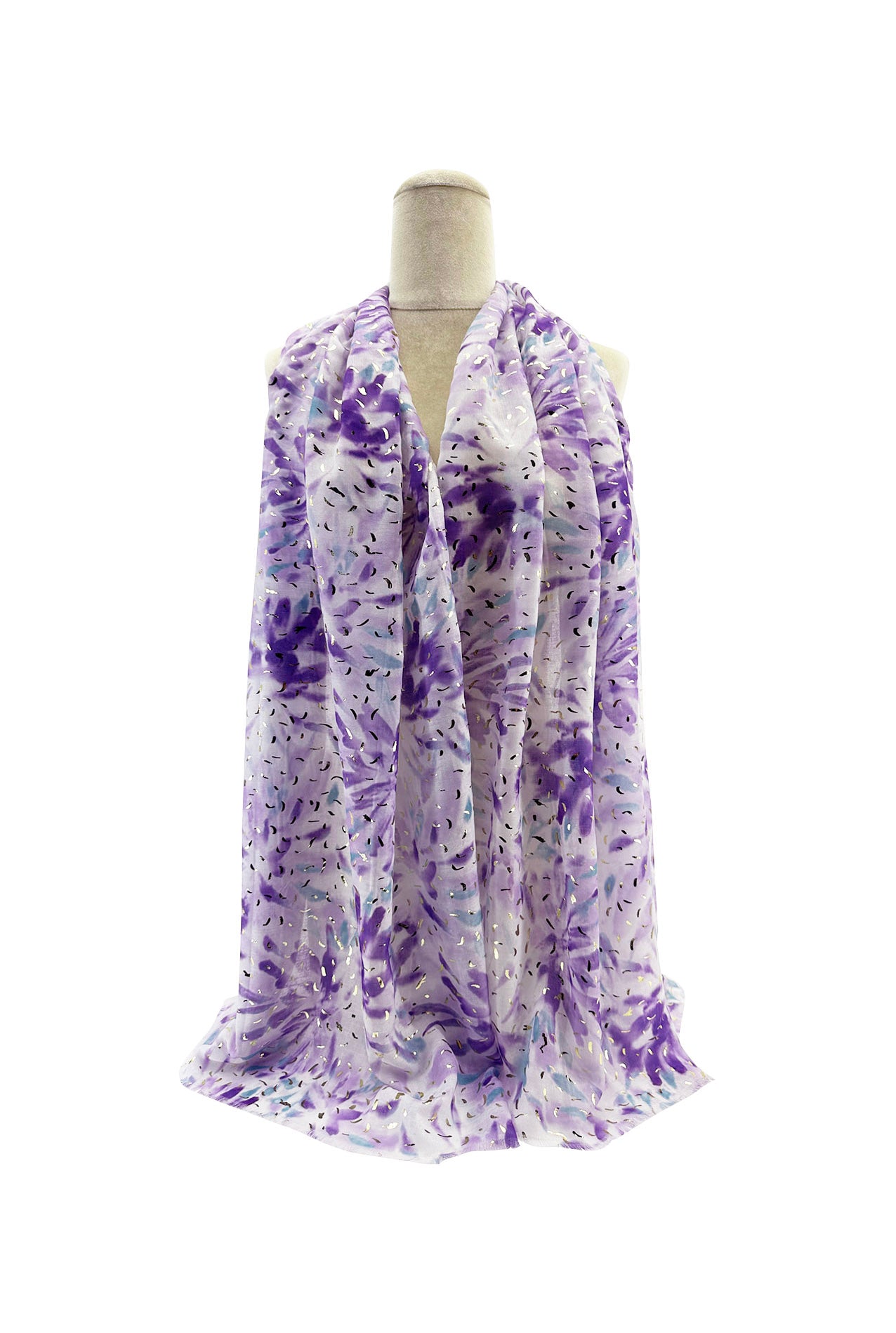 SF24110-029 Soft Tropical Scarf With A Touch of Glitter