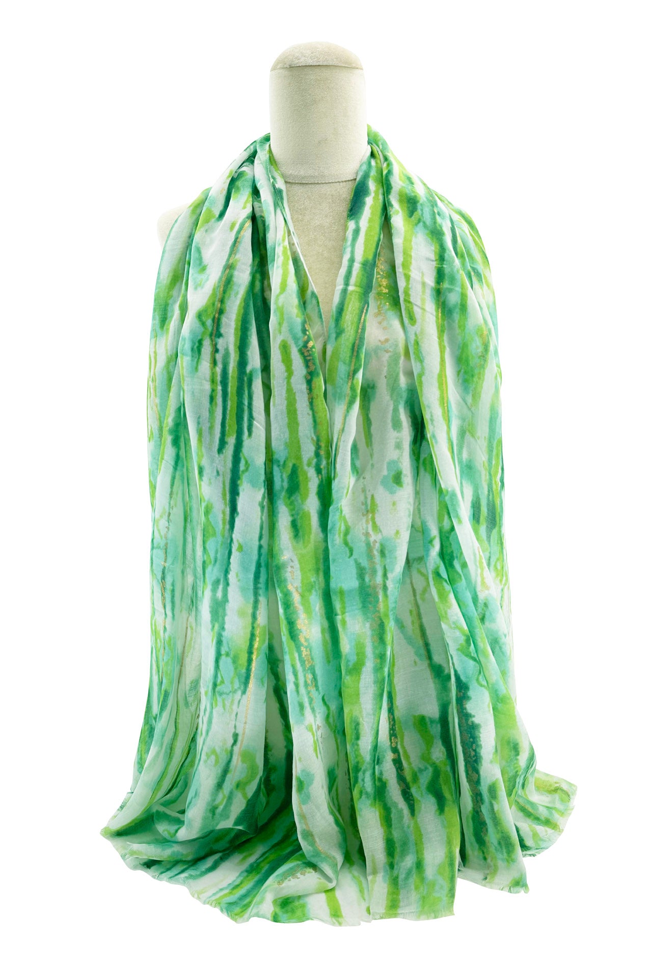 SF24110-040 Colourful Infinite Lines Soft Scarf with A Touch of Glitter