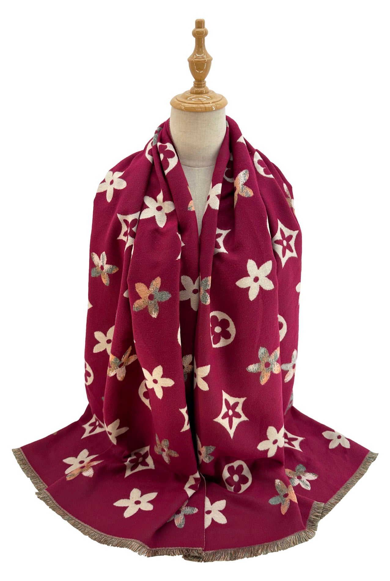 SF24138-132 Luxurious Floral Fusion Scarf