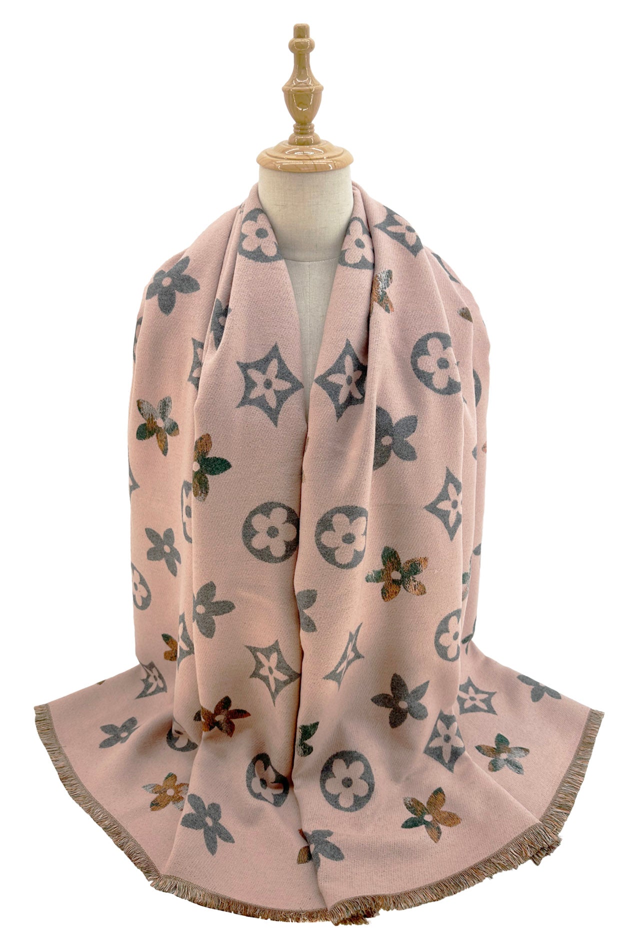 SF24138-132 Luxurious Floral Fusion Scarf