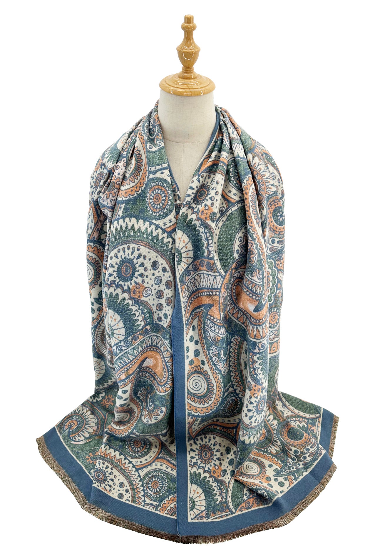 SF24145-149 Paisley Garden Print Scarf Wrap