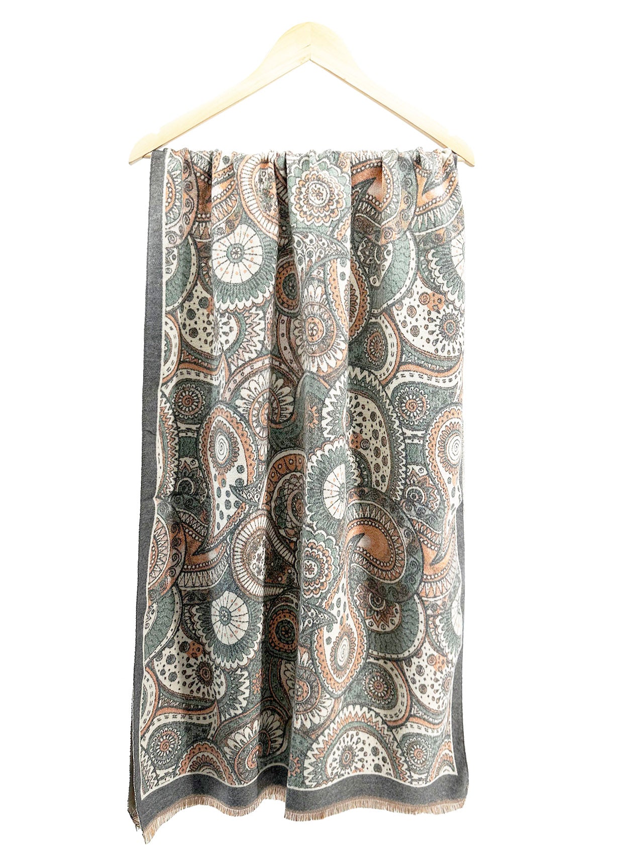 SF24145-149 Paisley Garden Print Scarf Wrap