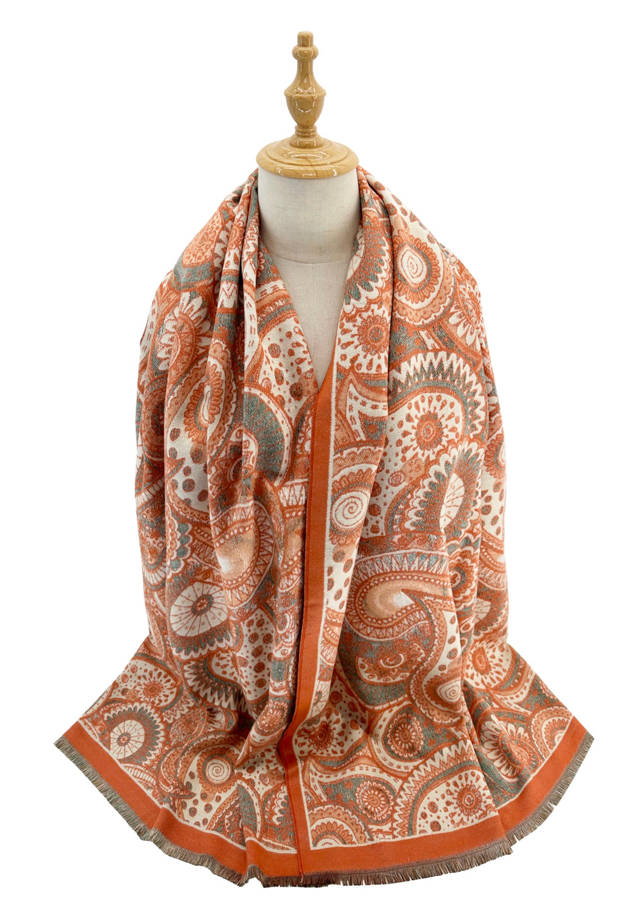 SF24145-149 Paisley Garden Print Scarf Wrap