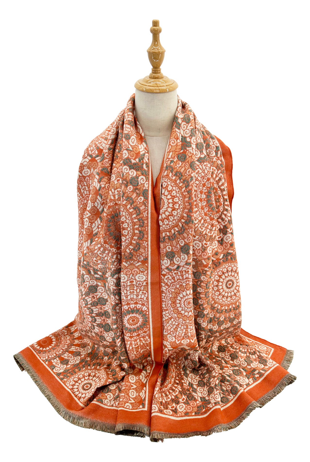 SF24146-148 Reversible Vibrant Artistic Print Scarf Wrap