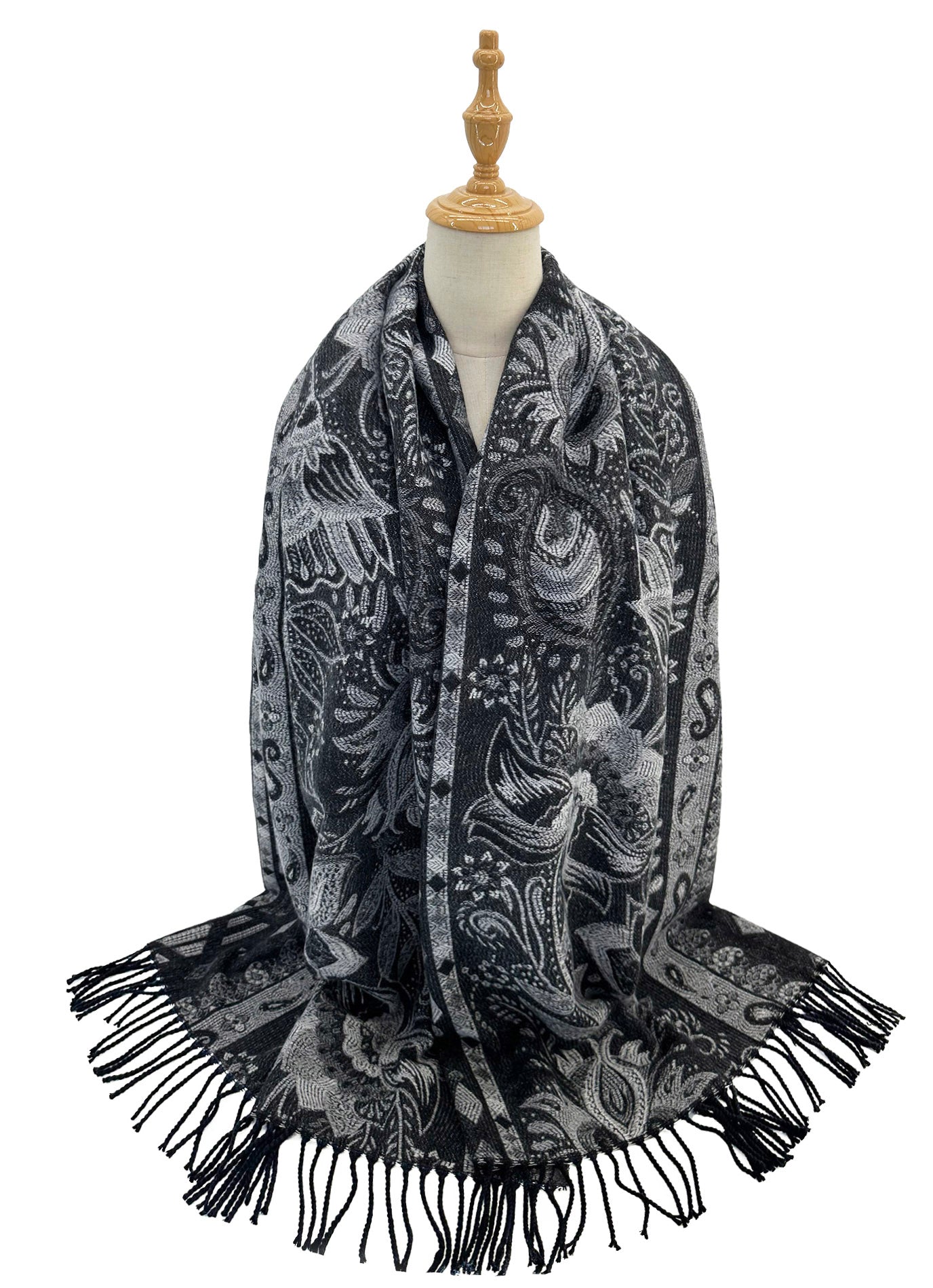 SF24168-117 Elegant Paisely Print Scarf