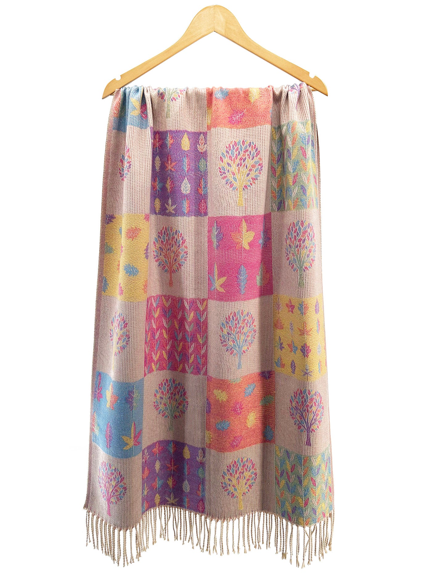 SF24168-146 Mulberry Trees and Assorted Leaves Printing Scarf