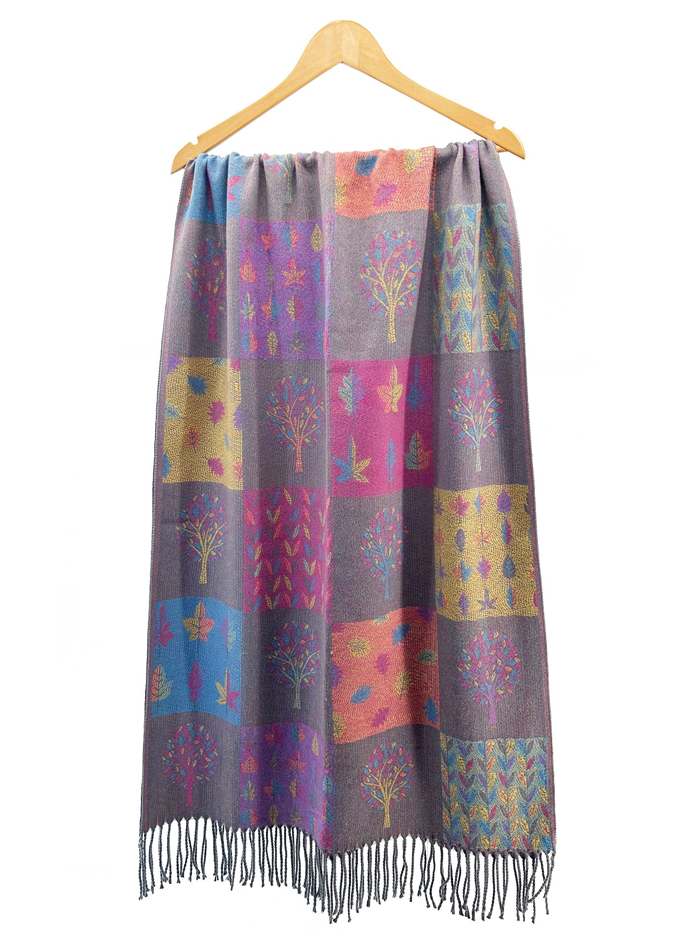 SF24168-146 Mulberry Trees and Assorted Leaves Printing Scarf