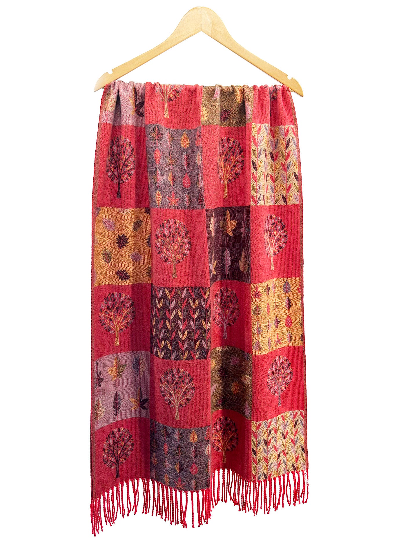 SF24168-146 Mulberry Trees and Assorted Leaves Printing Scarf