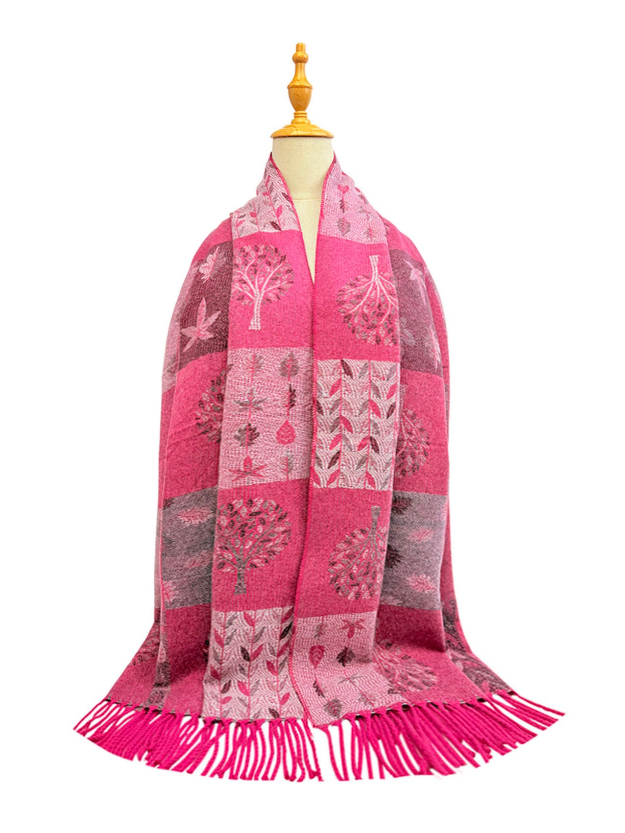 SF24168-146 Mulberry Trees and Assorted Leaves Printing Scarf