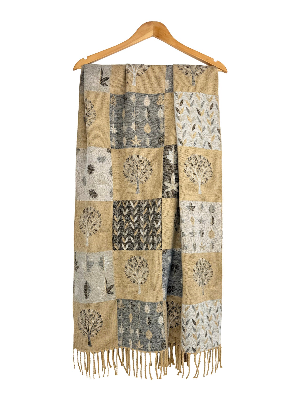 SF24168-146 Mulberry Trees and Assorted Leaves Printing Scarf