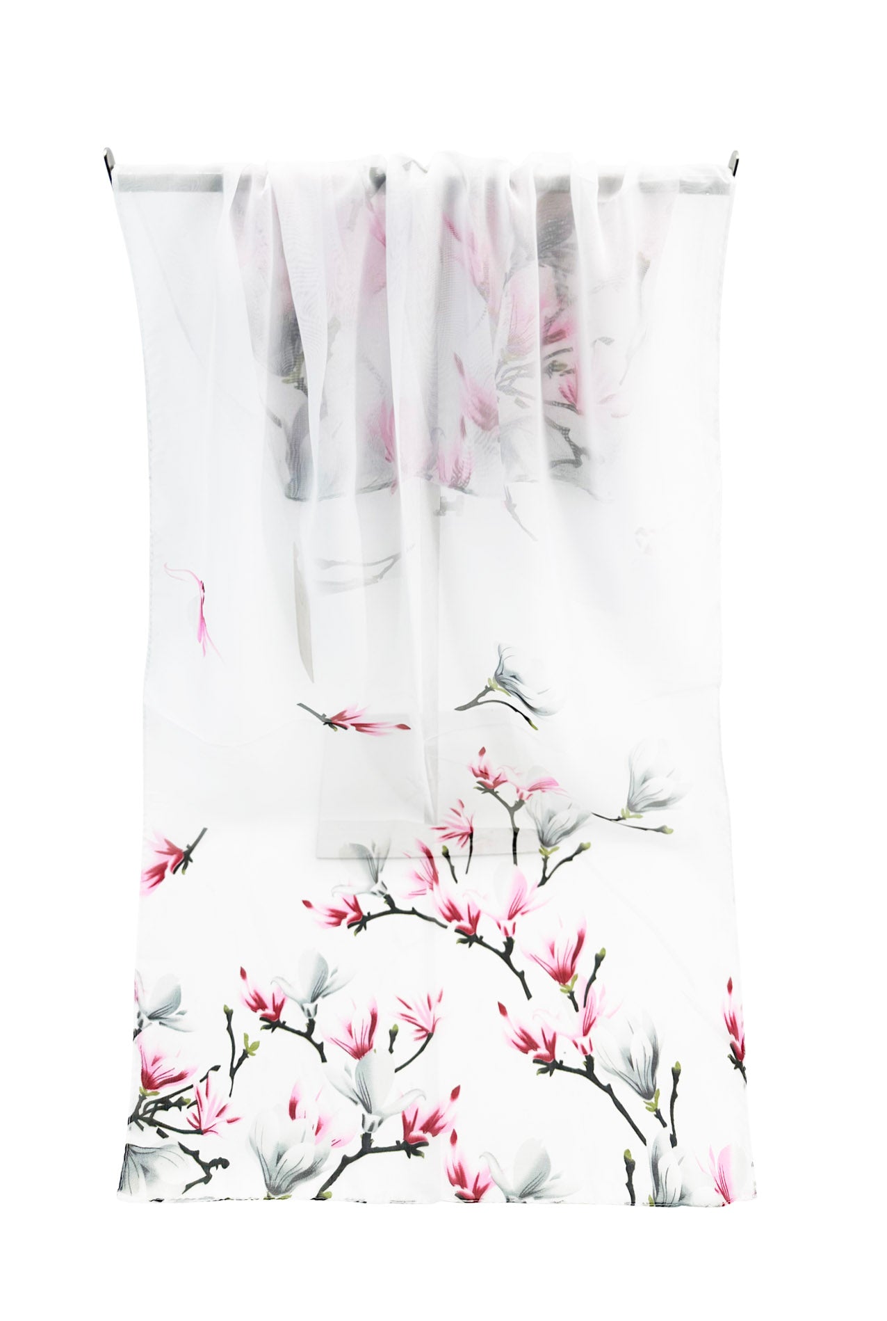 SF2433-007 Sweet Peas Floral Print Chiffon Scarf