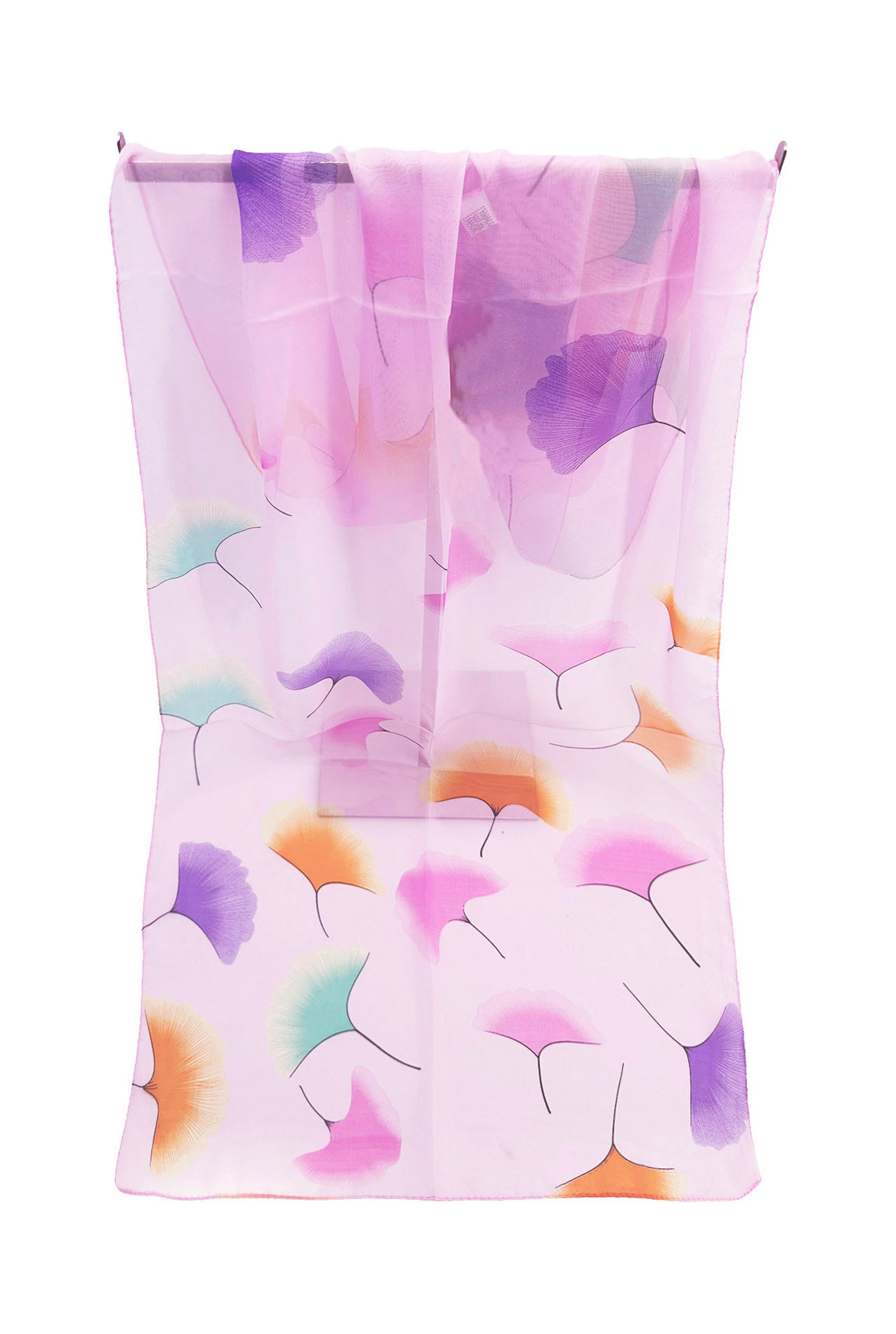 SF2433-063 Colourful Flying Dandelions Print Chiffon Scarf