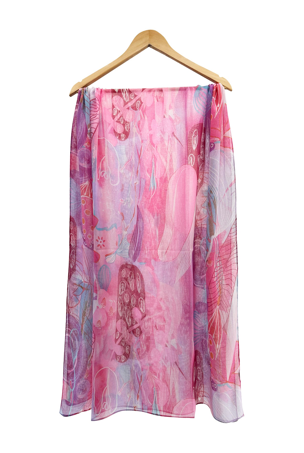 SF2468-021 Colourful Multi Pattern Cotton Blend Scarf