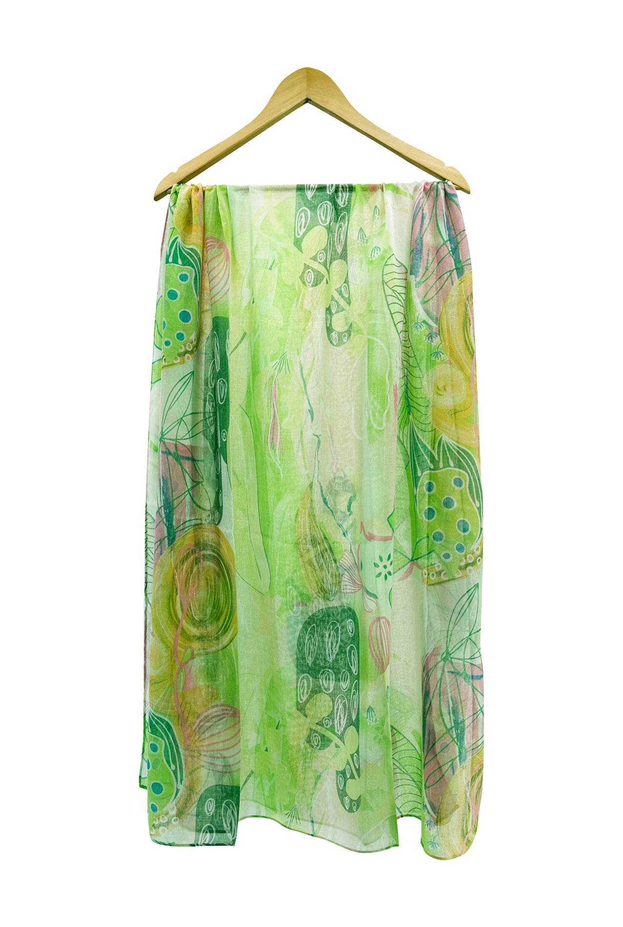 SF2468-021 Colourful Multi Pattern Cotton Blend Scarf