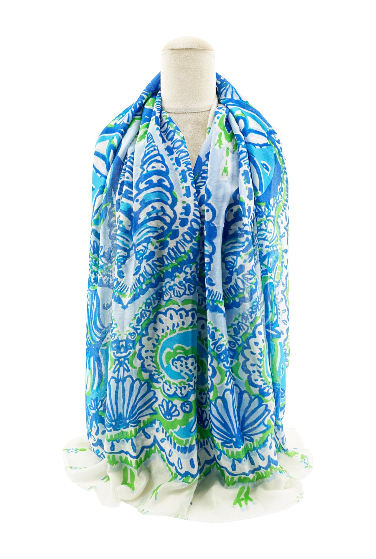 SF2495-044 Multi Pattern Soft Cotton Mix Scarf