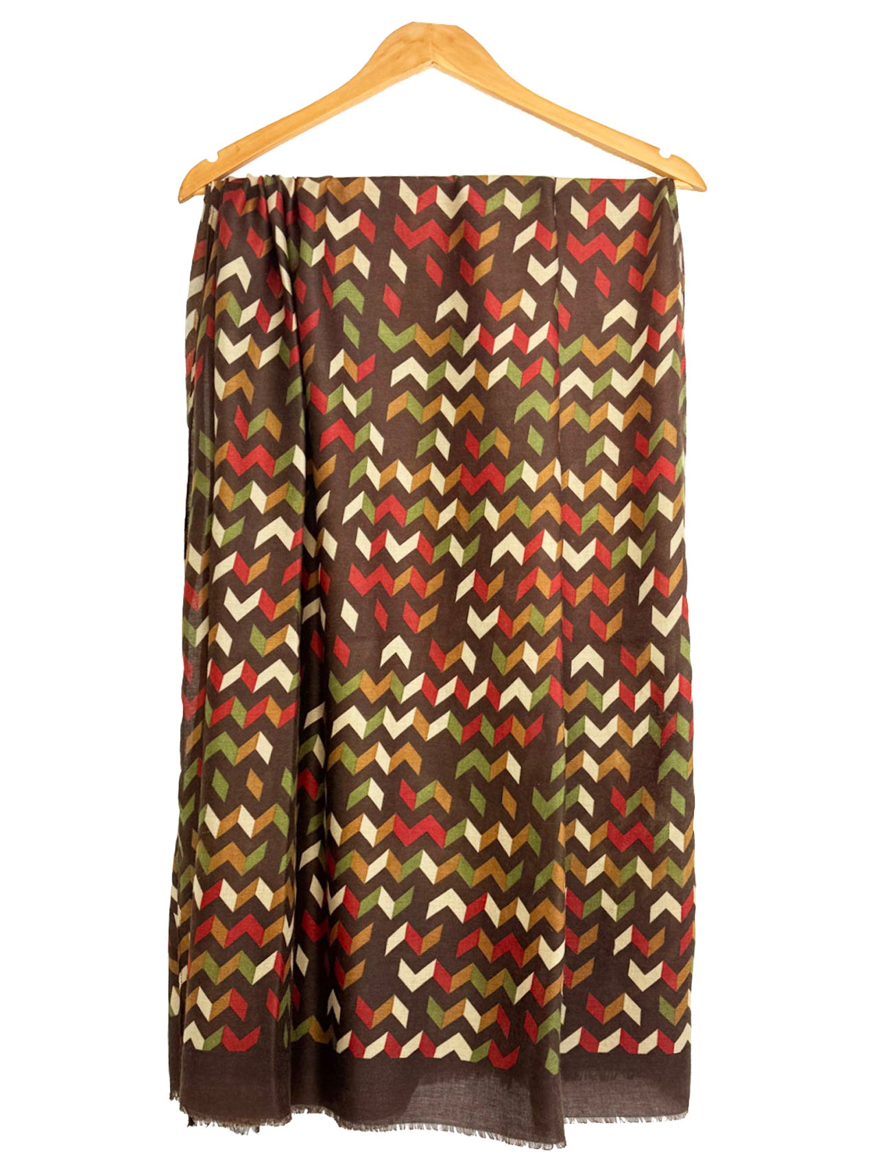 SF25090-242 Zig Zag Lines Printing Scarf