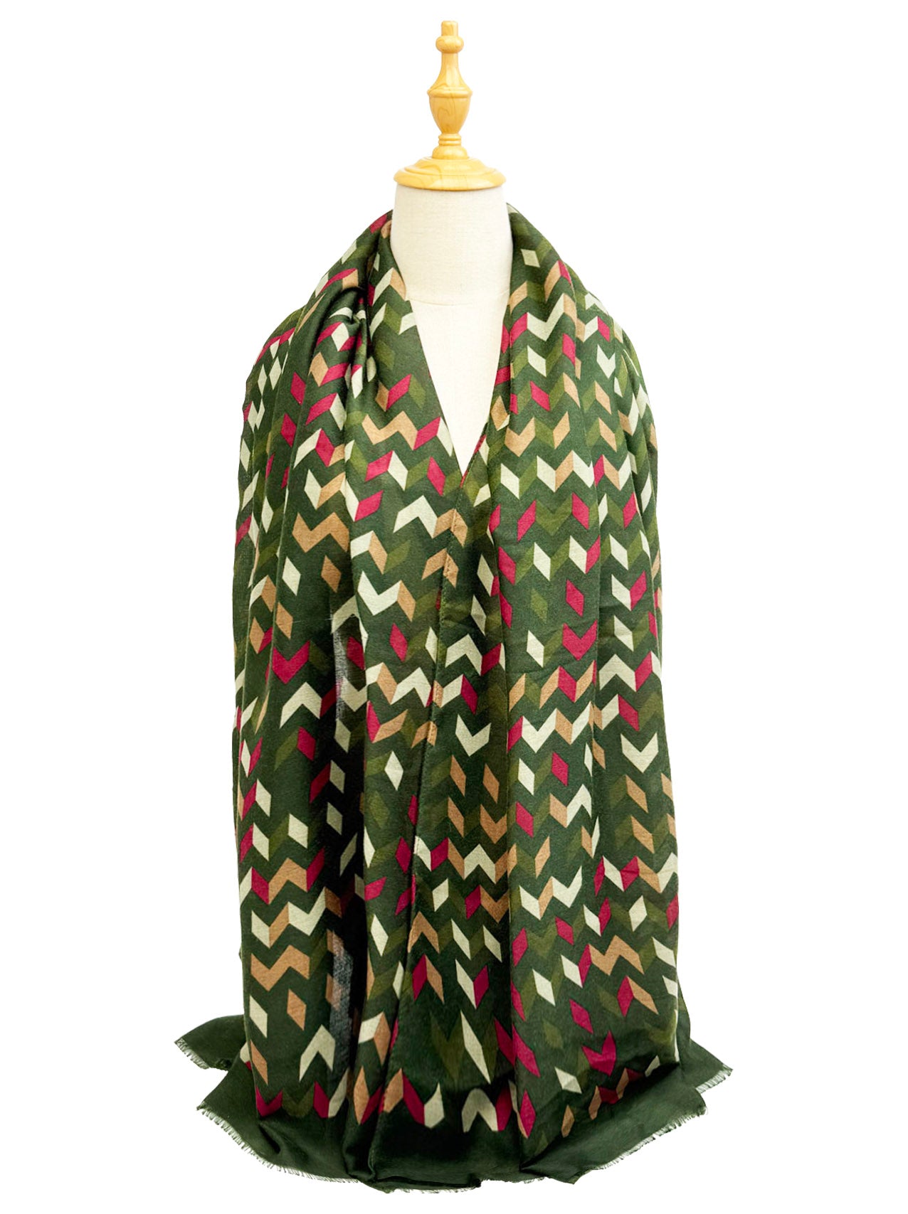 SF25090-242 Zig Zag Lines Printing Scarf