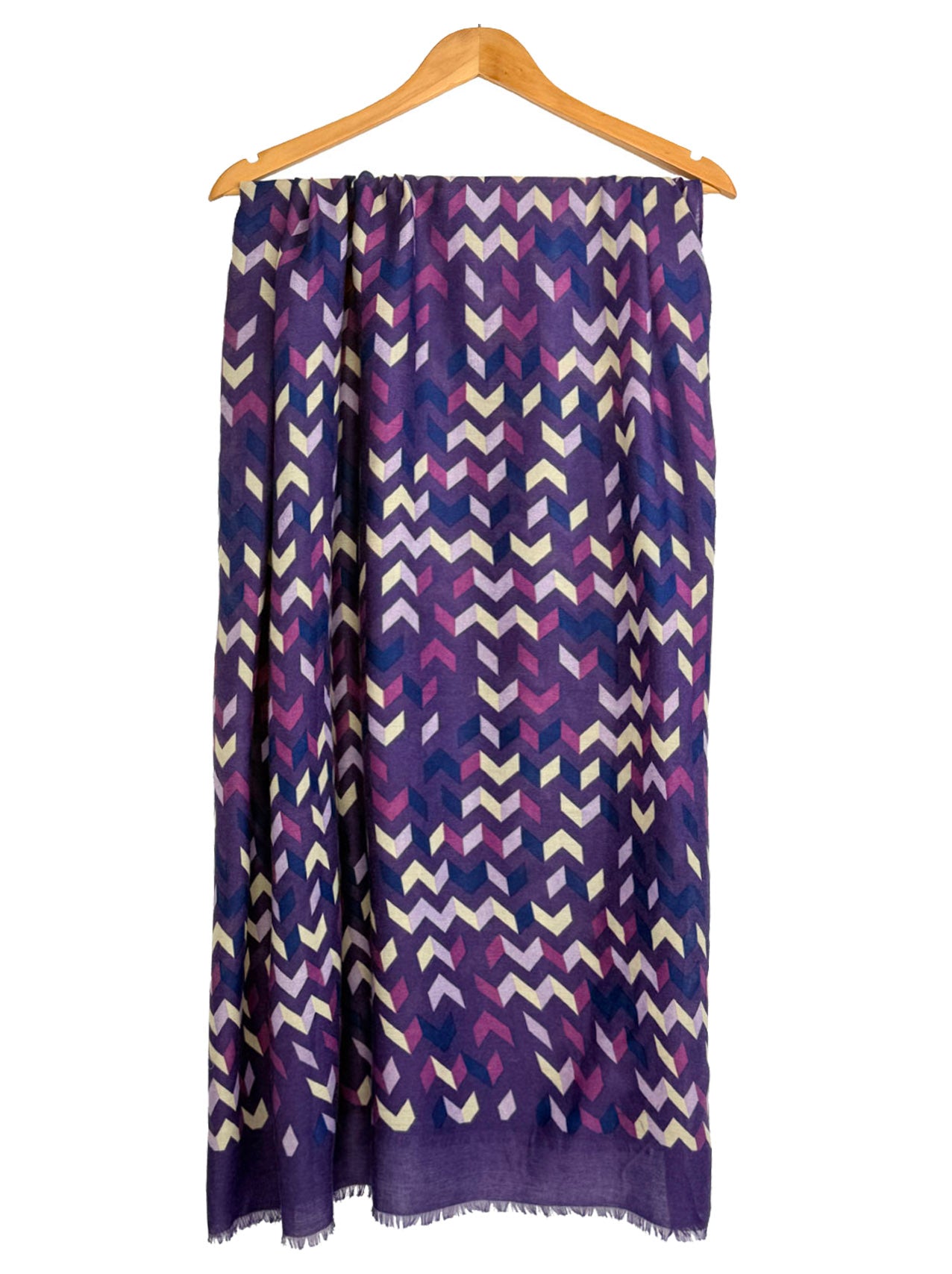 SF25090-242 Zig Zag Lines Printing Scarf