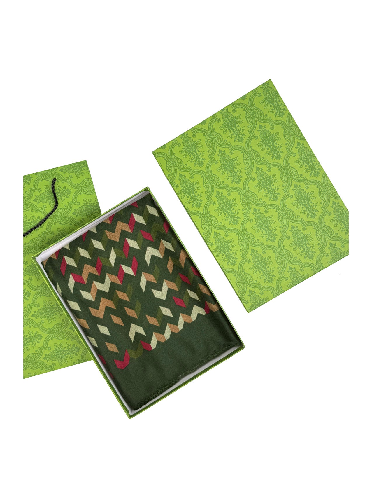 SF25090-242 Zig Zag Lines Printing Scarf