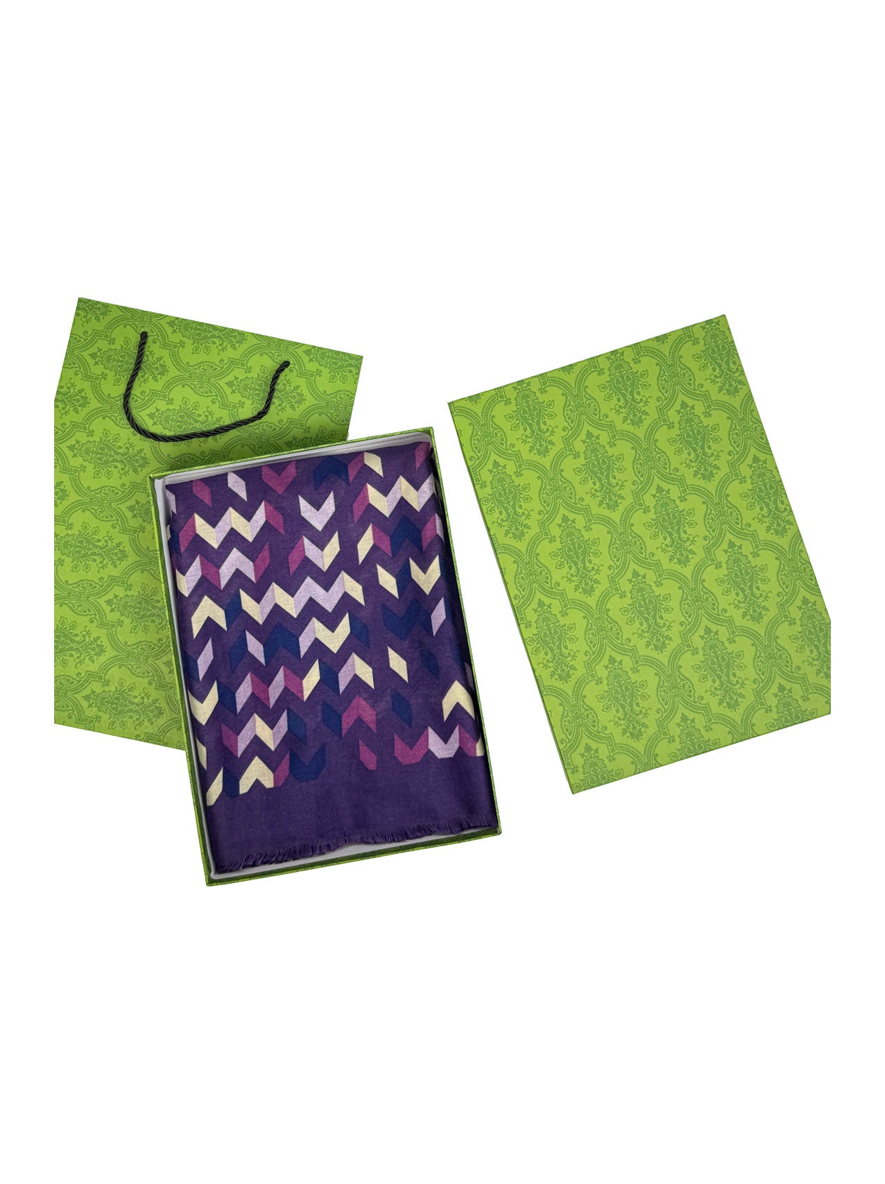 SF25090-242 Zig Zag Lines Printing Scarf