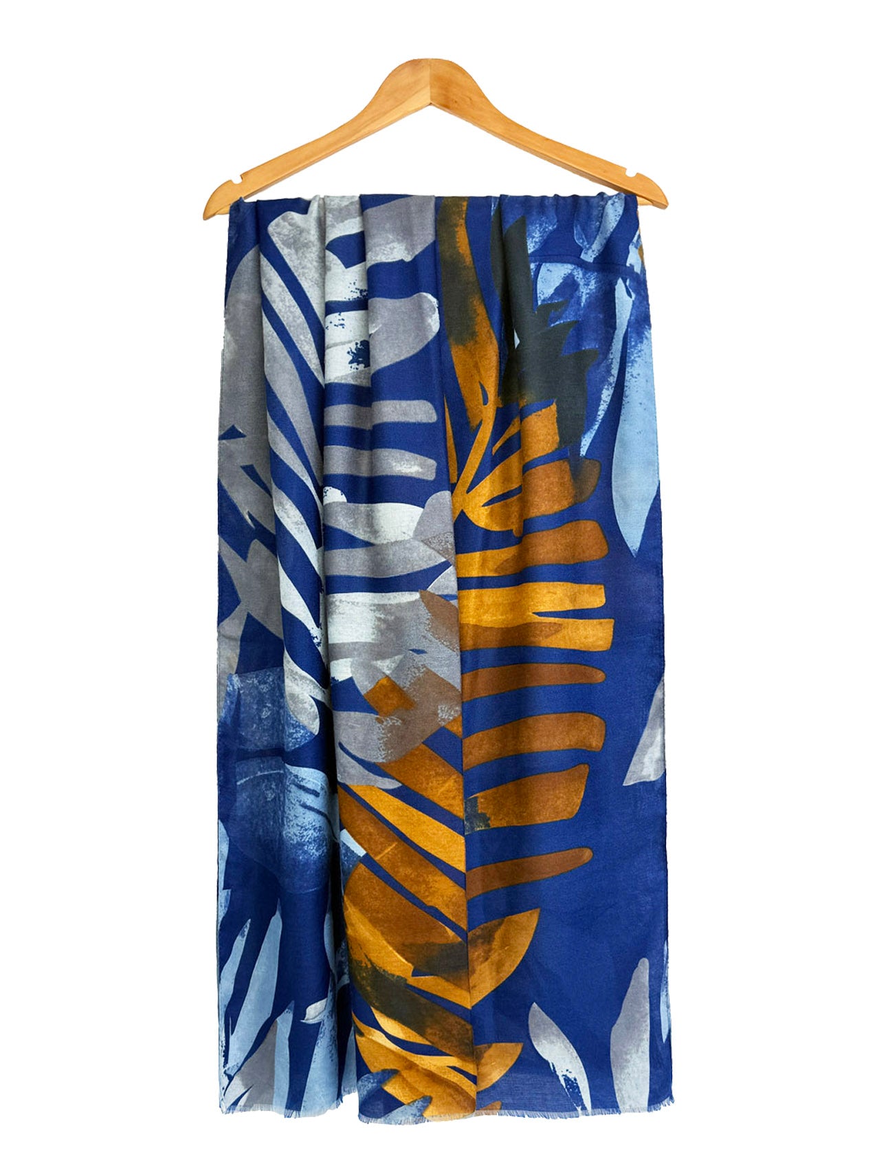 SF25090-264 Multicolour Leaves Printing Scarf