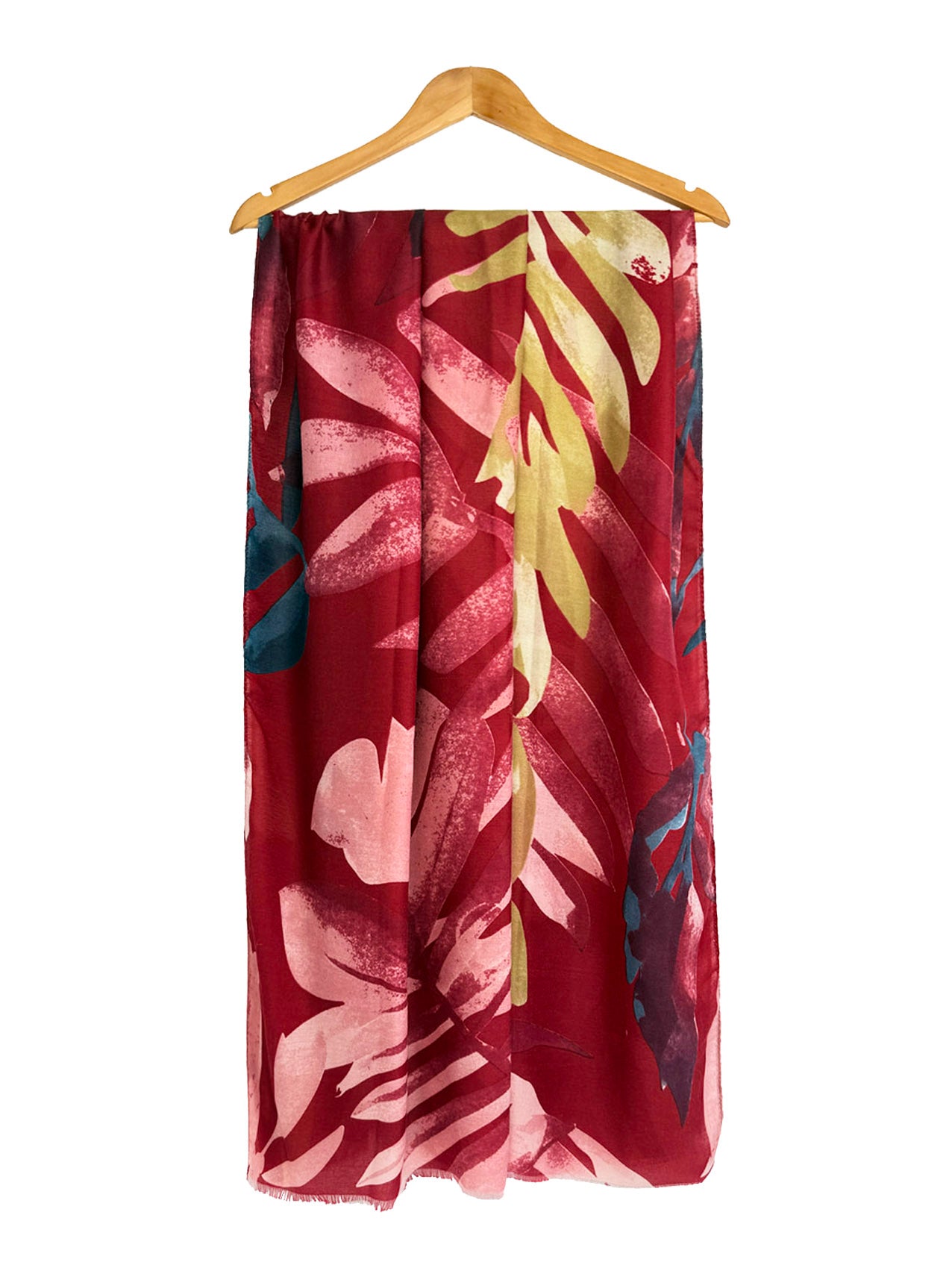 SF25090-264 Multicolour Leaves Printing Scarf