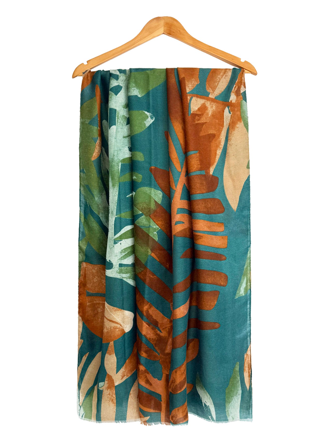 SF25090-264 Multicolour Leaves Printing Scarf
