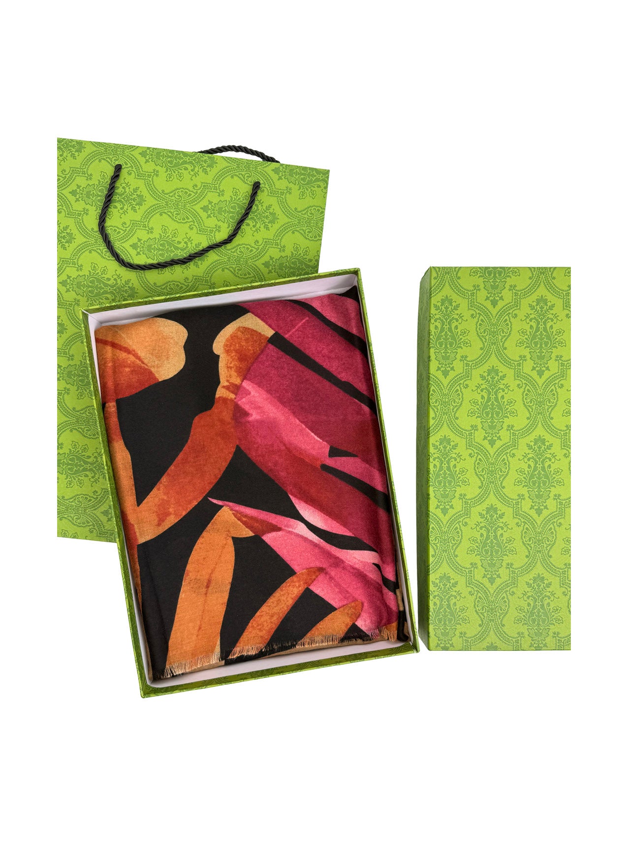 SF25090-264 Multicolour Leaves Printing Scarf
