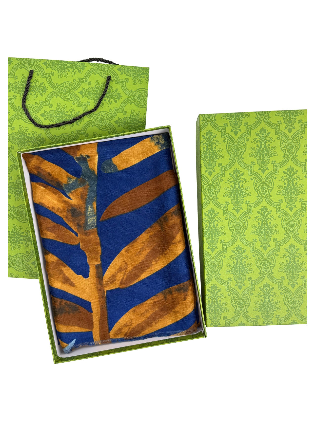 SF25090-264 Multicolour Leaves Printing Scarf