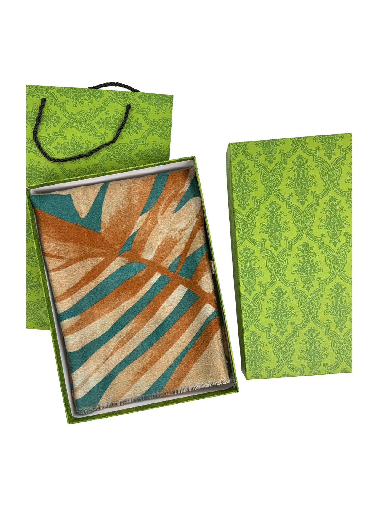 SF25090-264 Multicolour Leaves Printing Scarf