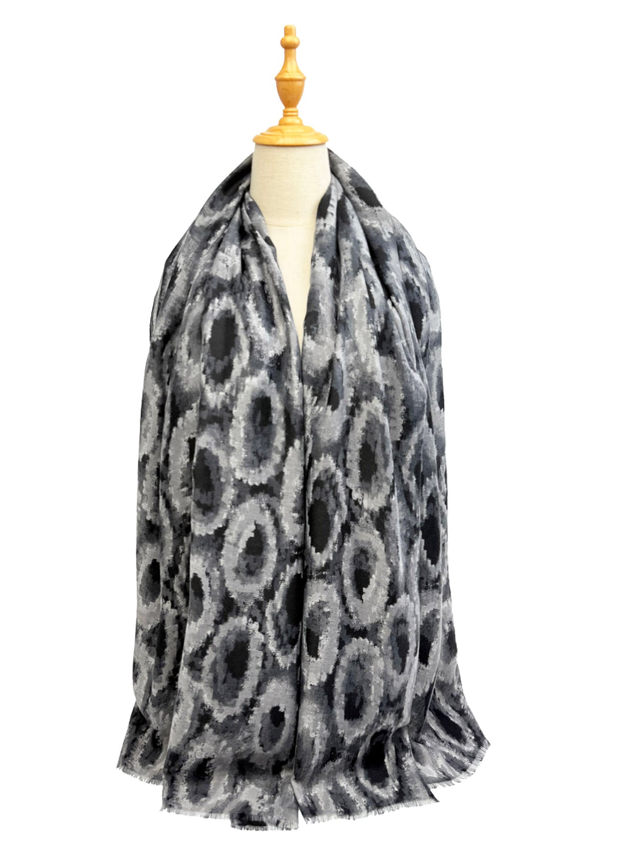 SF25090-273 Abstract Circles Printing Scarf