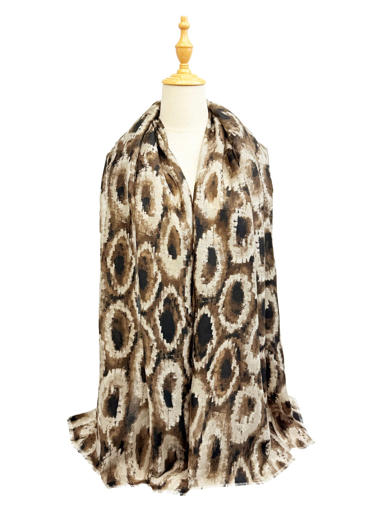 SF25090-273 Abstract Circles Printing Scarf