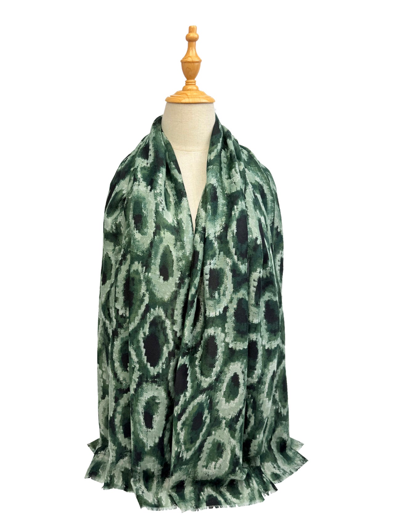 SF25090-273 Abstract Circles Printing Scarf